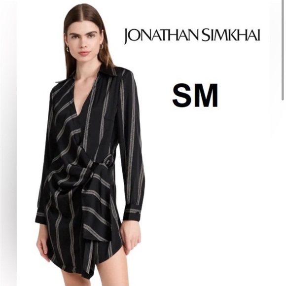 Jonathan Simkhai, Women's Bondi Pajama Stripe
Wrap Waist Mini Dress. Size:S. NWT - Picture 2 of 12
